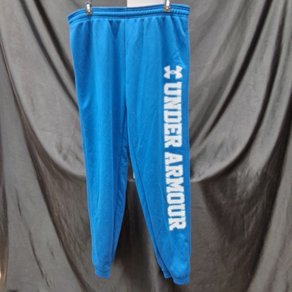 Under Armour Blue Track Pants with Elastic Cuffs - Picture 6 of 15
